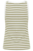 Olivine Striped Fitted Vest Top