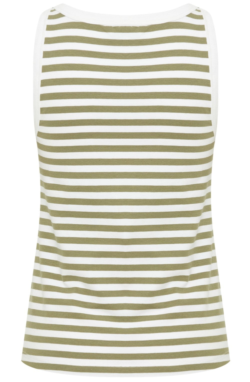 Olivine Striped Fitted Vest Top
