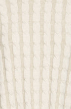 Oluna Oyster Grey Cable Knit Jumper