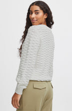 Oma Off White Textured Knit Pullover