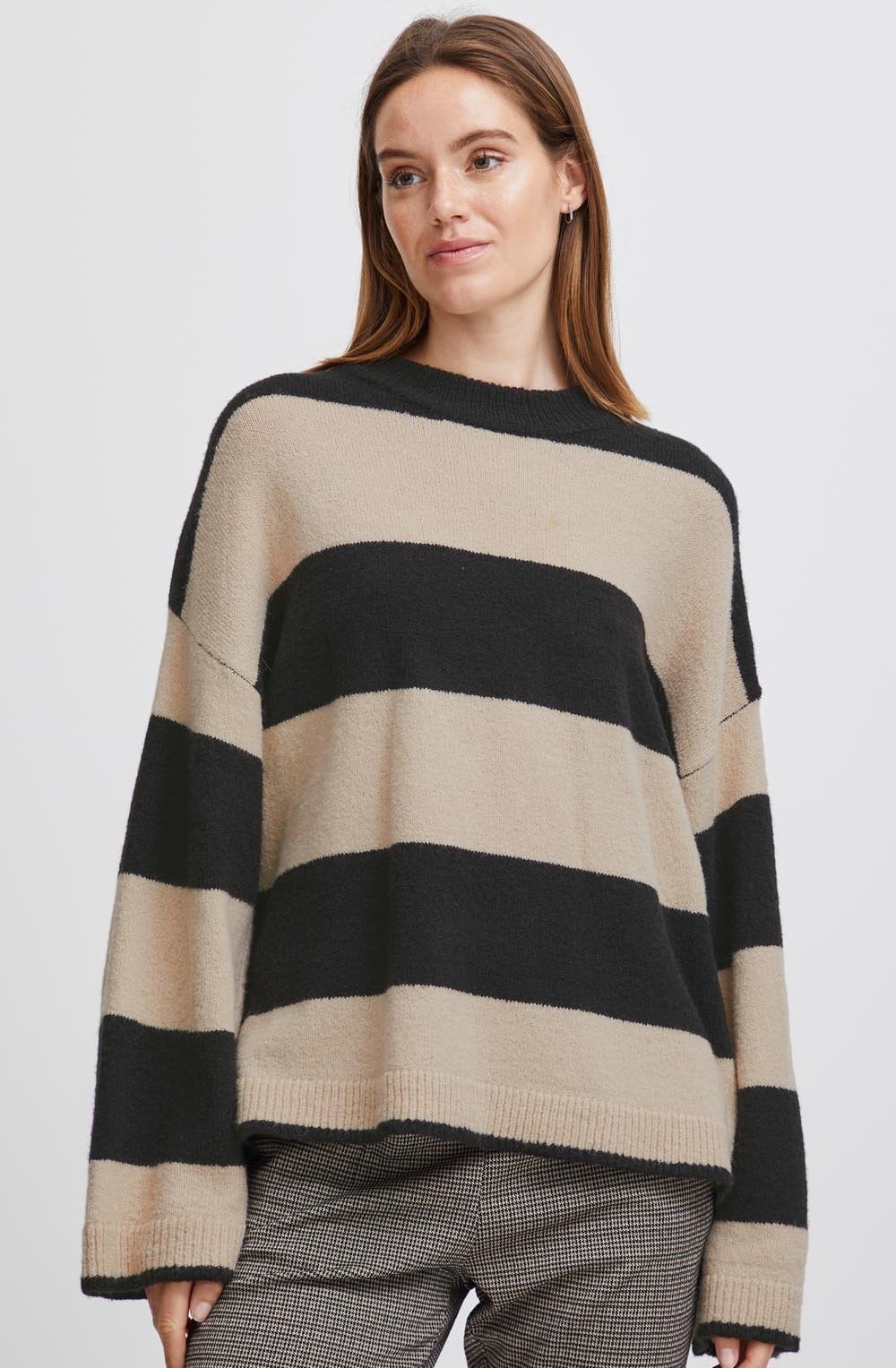 Omartha Striped Oversized Knitted Jumper