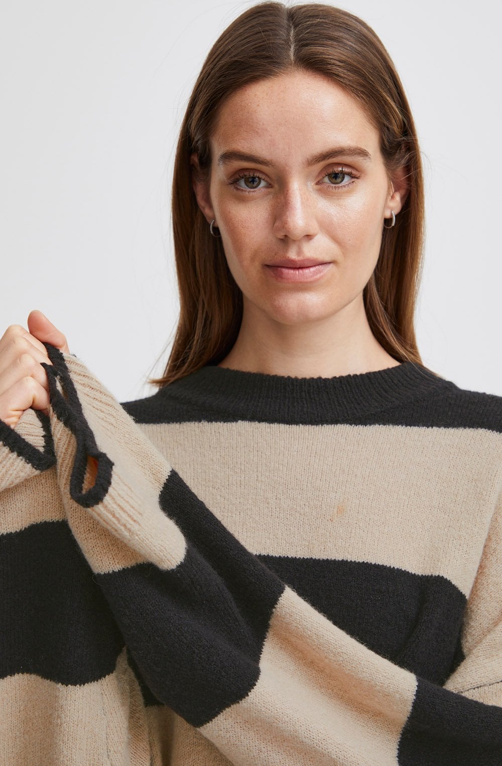 Omartha Striped Oversized Knitted Jumper