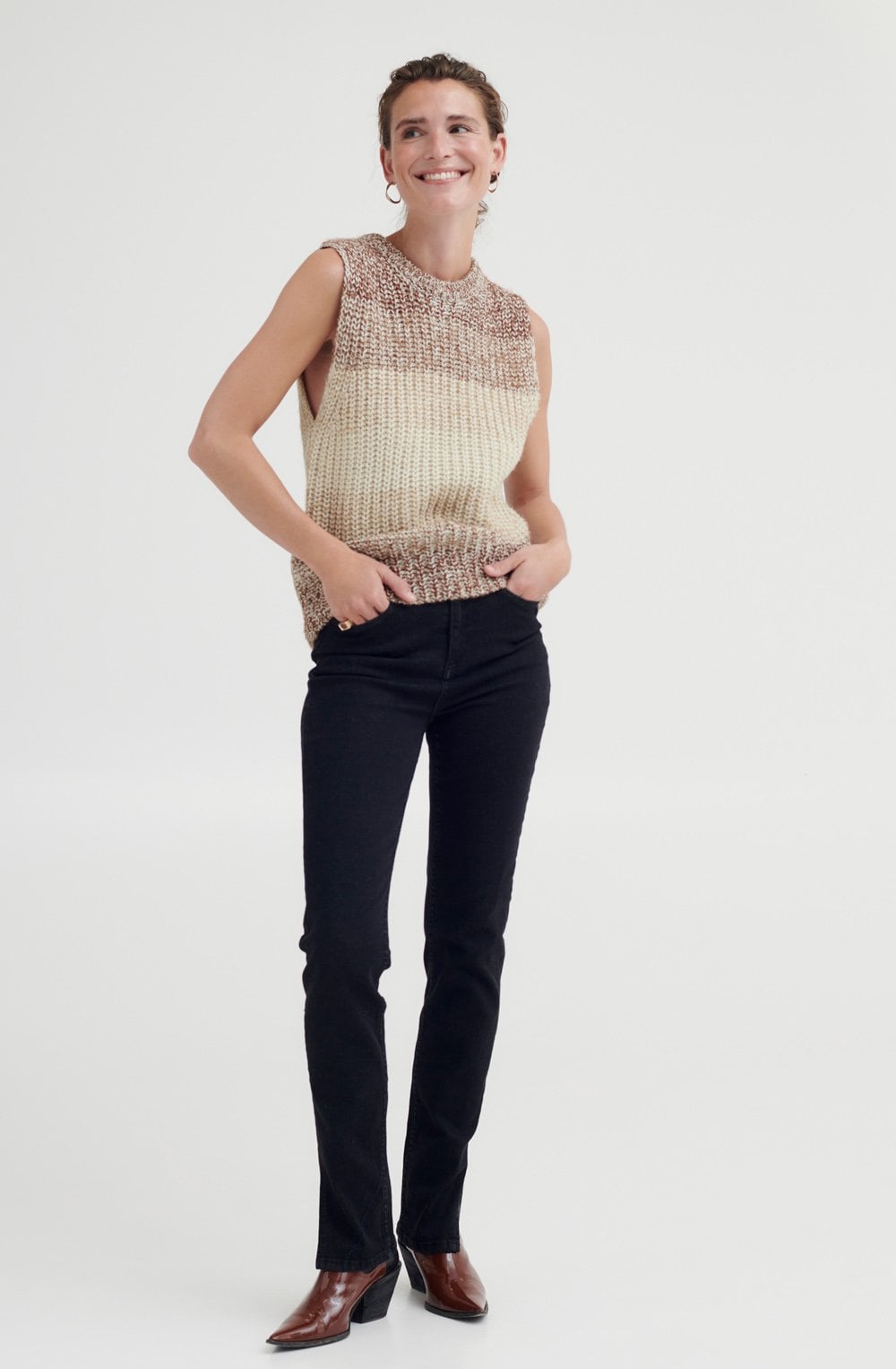 Omia Tannin Mix Knitted Slipover