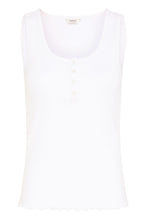 Optical White Ribbed Jersey Vest Top