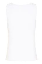 Optical White Ribbed Jersey Vest Top