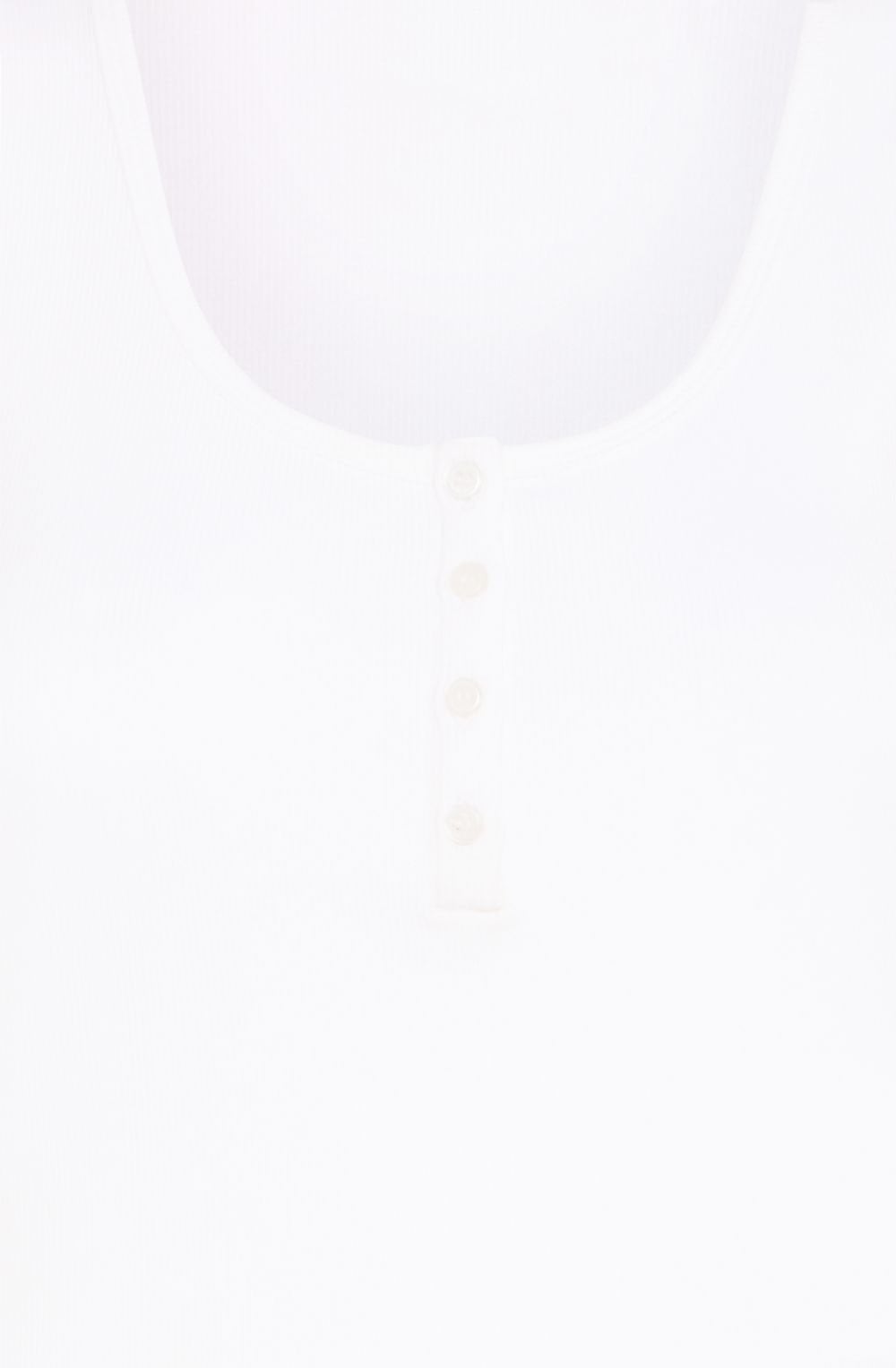 Optical White Ribbed Jersey Vest Top