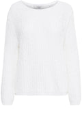Optical White Ribbon Knit Top
