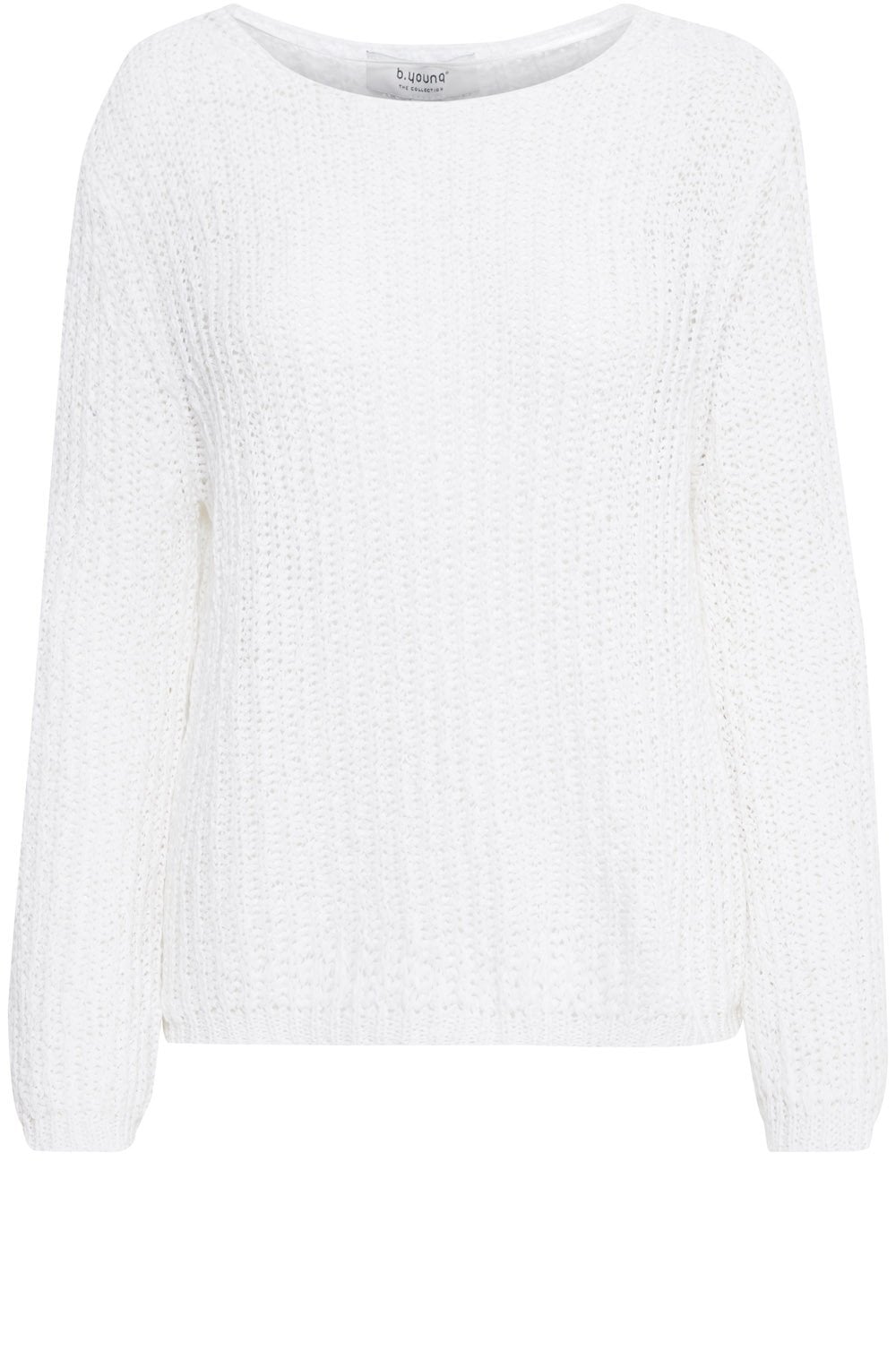 Optical White Ribbon Knit Top