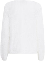 Optical White Ribbon Knit Top