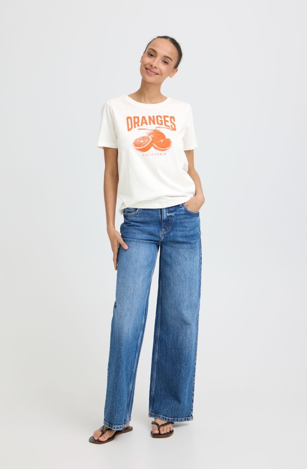 Orange Print Sobbe T Shirt