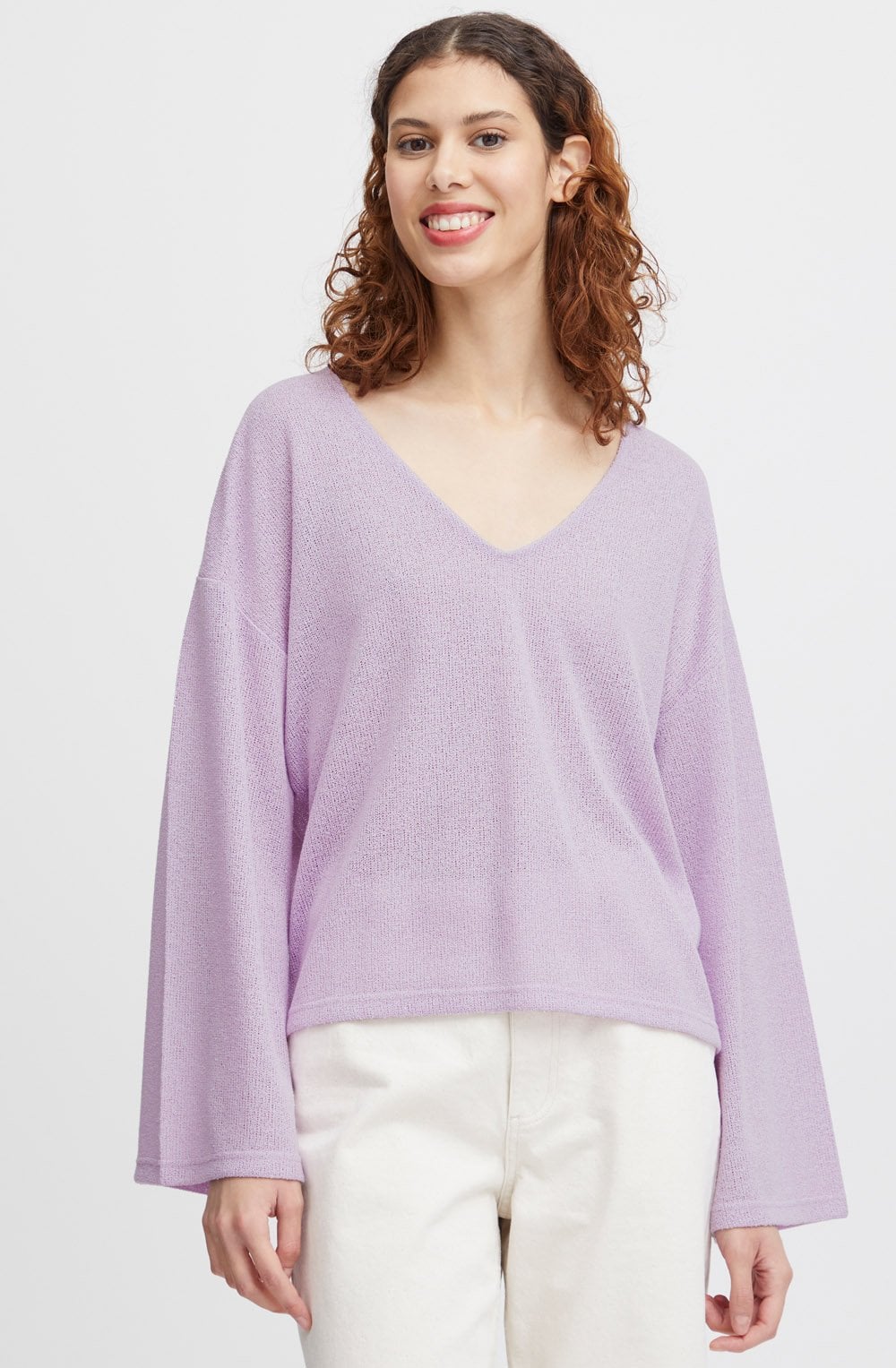Orchid Bloom Textured Knit Pullover