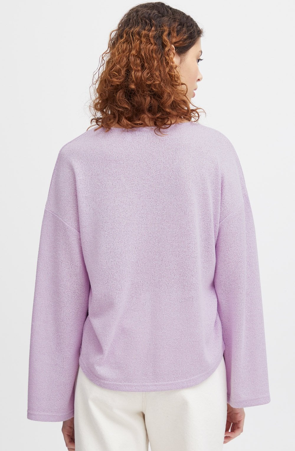 Orchid Bloom Textured Knit Pullover