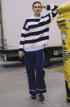 Otari Medieval Blue Striped Oversized Jumper