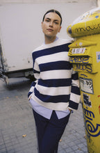 Otari Medieval Blue Striped Oversized Jumper