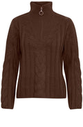 Otinka Chicory Coffee Half Zip Cable Jumper