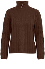 Otinka Chicory Coffee Half Zip Cable Jumper
