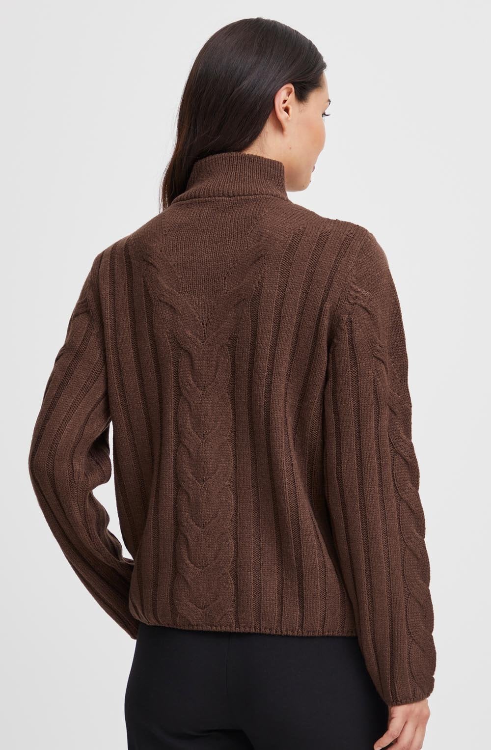 Otinka Chicory Coffee Half Zip Cable Jumper
