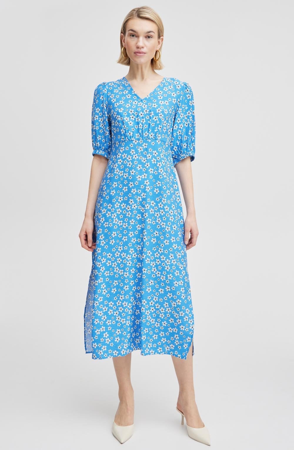 Palace Blue Flowers Ibano Dress