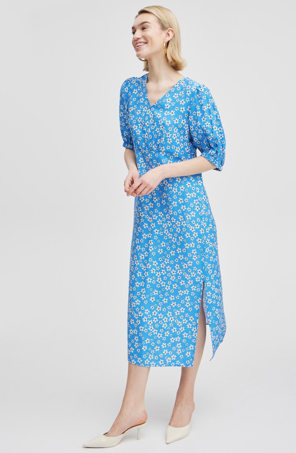 Palace Blue Flowers Ibano Dress