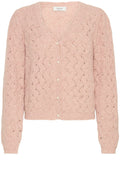 Pale Mauve Patterned Knit Cardigan