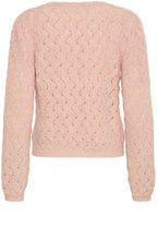 Pale Mauve Patterned Knit Cardigan