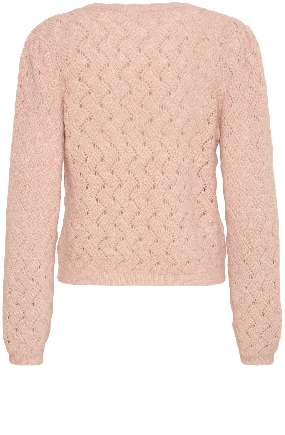 Pale Mauve Patterned Knit Cardigan