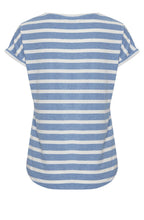 Pamila Bel Air Blue and White Stripe Jersey T Shirt