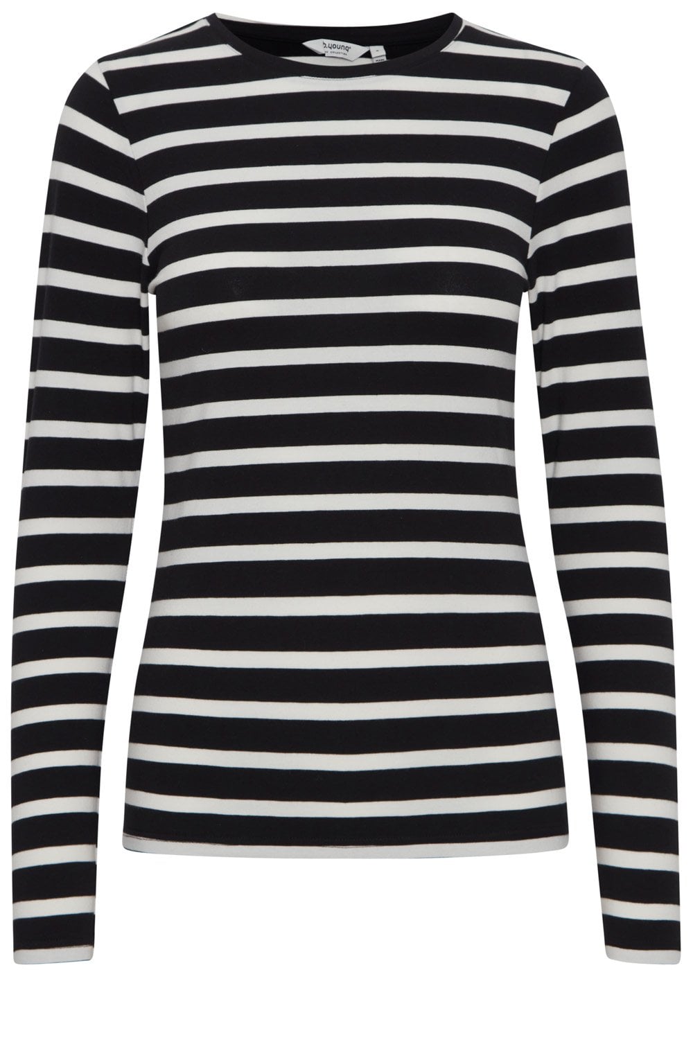 Pamila Black and White Striped Jersey Top