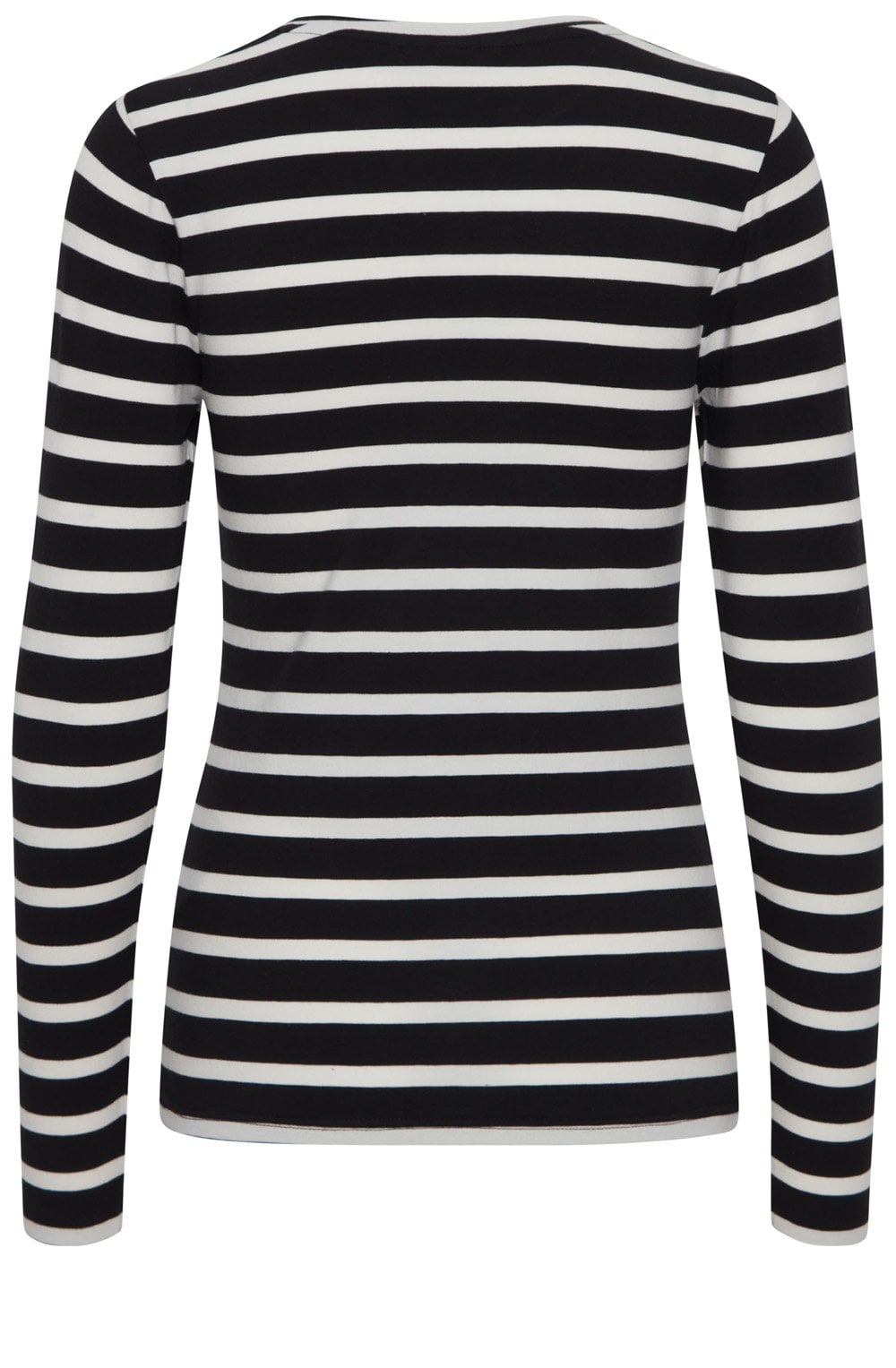 Pamila Black and White Striped Jersey Top