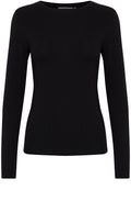 Pamila Black Jersey Long Sleeve Top