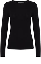 Pamila Black Jersey Long Sleeve Top
