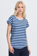 Pamila Della Robbia Blue Striped Jersey T Shirt