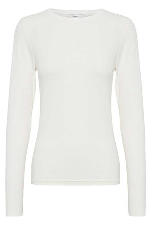 Pamila Off White Jersey Long Sleeve Top