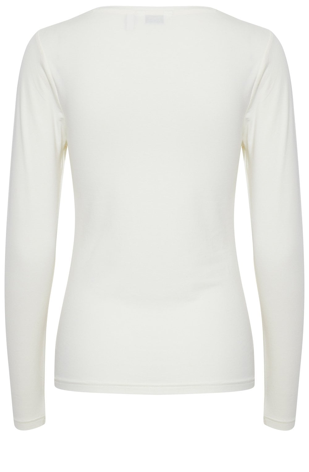Pamila Off White Jersey Long Sleeve Top