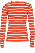 Pamila Orangeade Striped Jersey Top