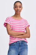 Pamila Phlox Pink Striped Jersey T Shirt