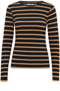 Pamila Tiger's Eye Striped Jersey Top
