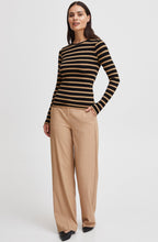 Pamila Tiger's Eye Striped Jersey Top