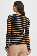 Pamila Tiger's Eye Striped Jersey Top