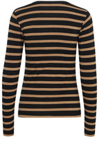 Pamila Tiger's Eye Striped Jersey Top