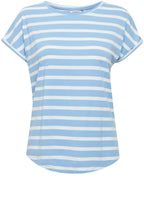 Pamila Vista Blue Rolled Sleeve T Shirt