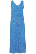 Pandinna Blue and White Polka Dot Sleeveless Dress