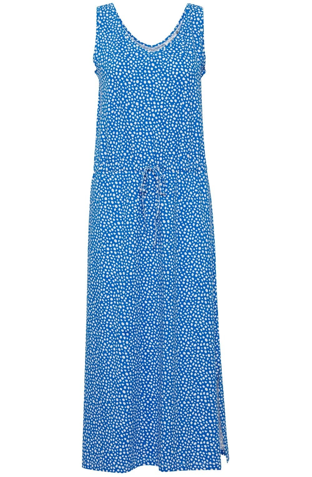 Pandinna Blue and White Polka Dot Sleeveless Dress