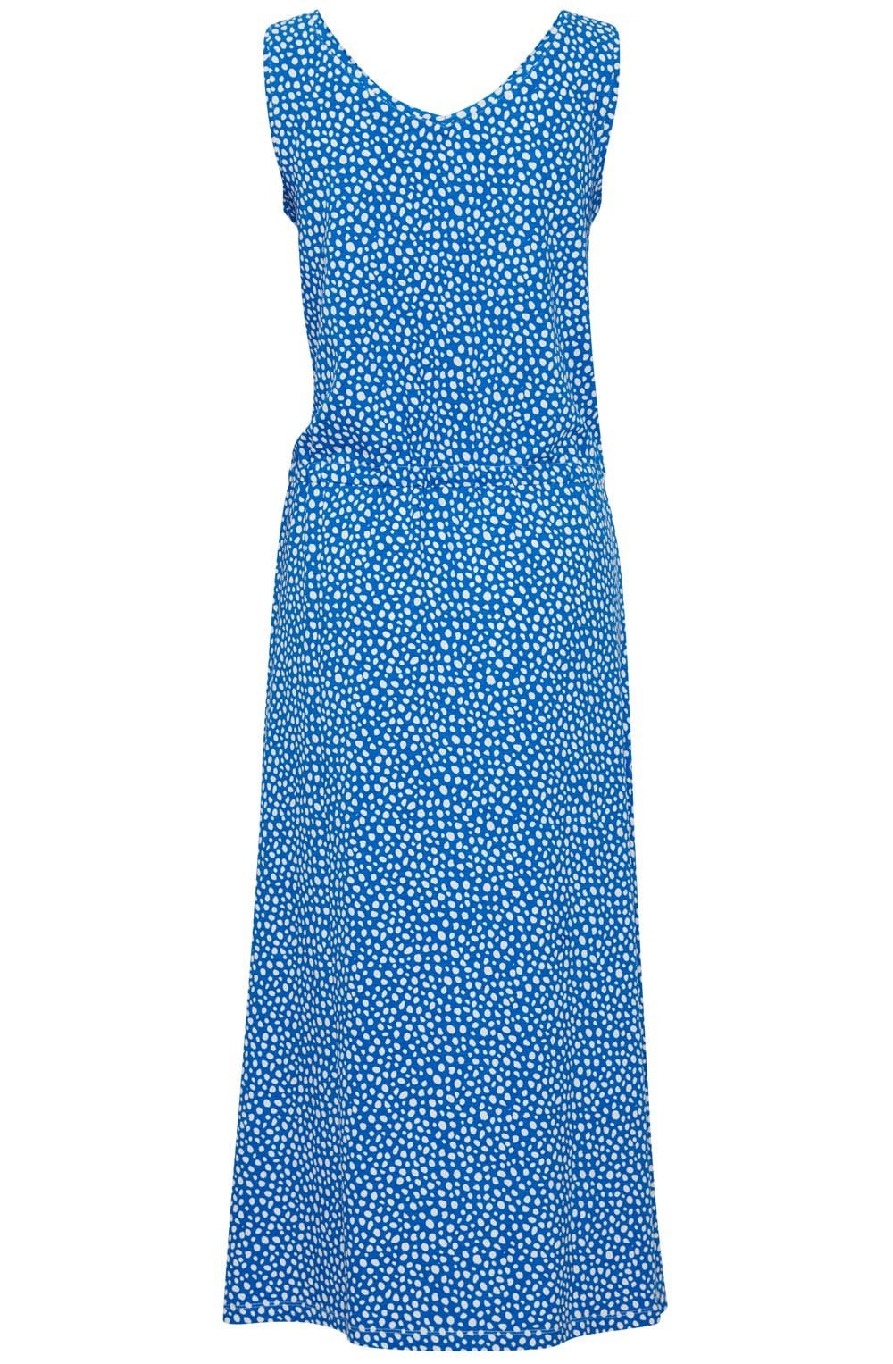 Pandinna Blue and White Polka Dot Sleeveless Dress