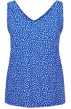 Pandinna Blue and White Polka Dot Sleeveless Top