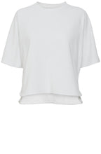 Parisa Off White Stretch Jersey Oversized Top