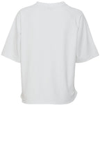 Parisa Off White Stretch Jersey Oversized Top