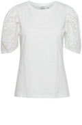 Pasly Off White Broderie Anglaise Sleeved Top