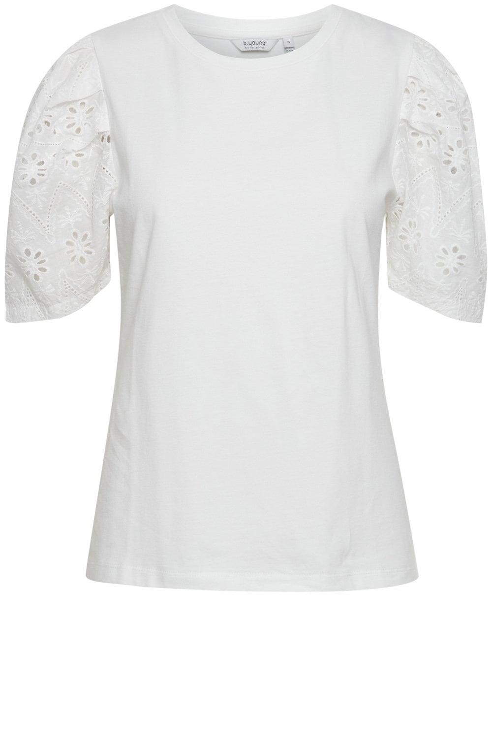 Pasly Off White Broderie Anglaise Sleeved Top