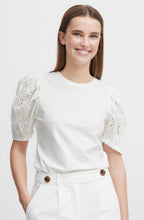 Pasly Off White Broderie Anglaise Sleeved Top